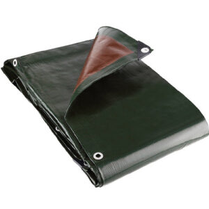 Heavy Duty Green and Brown 250gsm Tarpaulin Cover
