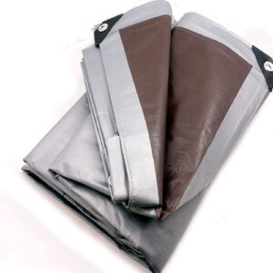 Heavy Duty PVC Tarpaulin 210gsm Silver And Brown Tarp