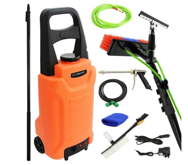 30L Water Trolley And 24ft Water Fed Cleaning Pole